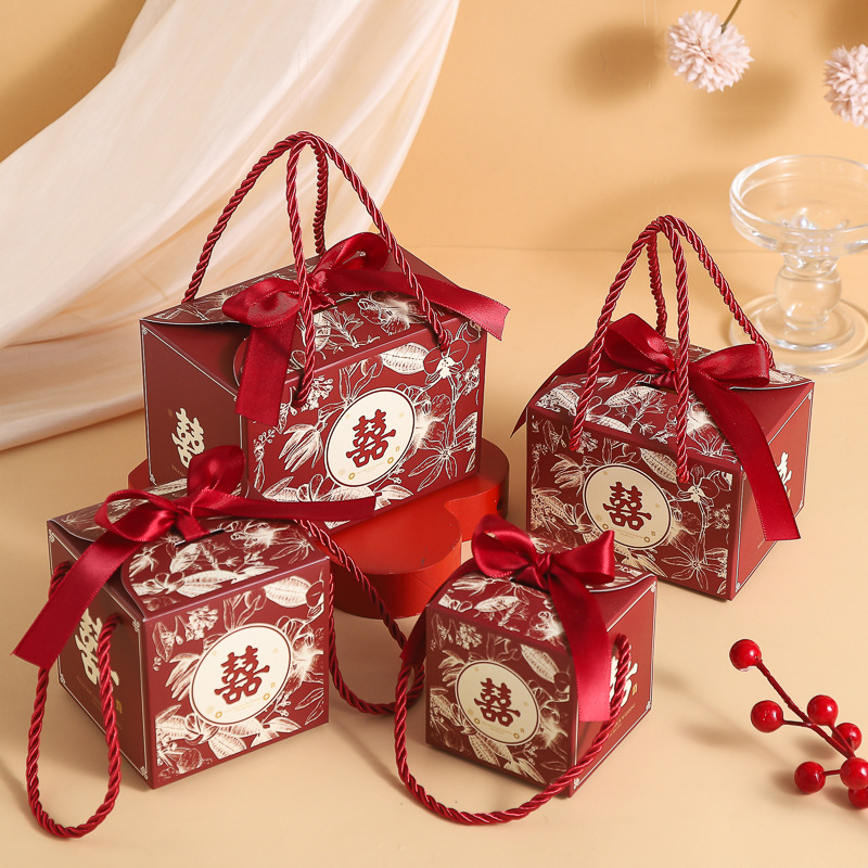 2025 New Wedding Candy Box Portable Wedding Candy Packaging Box Creative Gift Box Engagement Carton Wholesale