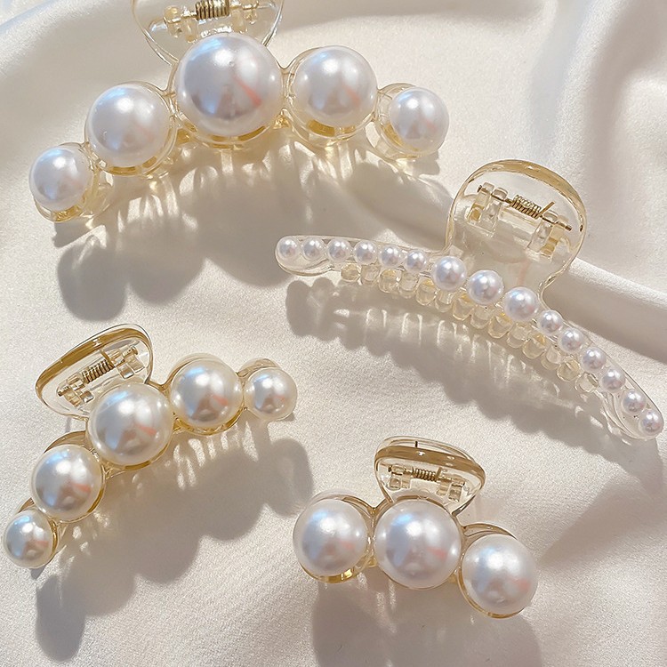 Pearl Hairpin Hairpin Hairpin Back of Head Small Grabber Female Summer Hair Clip Headwear Korean Hair Accessories Shark Clip