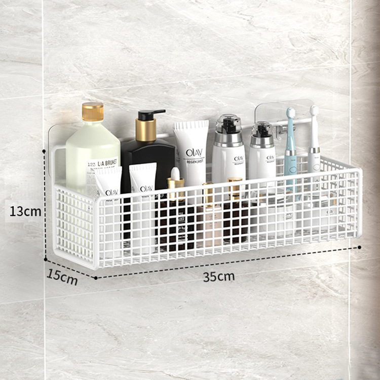Toilet Storage Rack Bathroom Toilet Hole-free Wall Hanging Bath Toilet Towels Shelf Wall Storage Artifact
