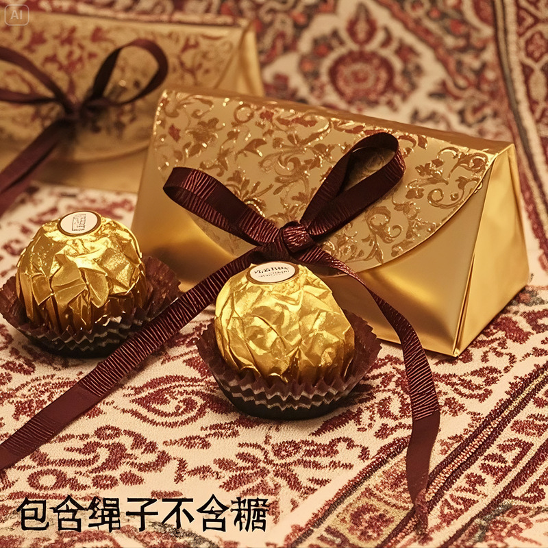 Ferrero Chocolate 2 Pieces Chocolate Wedding Candy Box Chocolate Pure Cocoa Souvenir Ferrero Empty Box