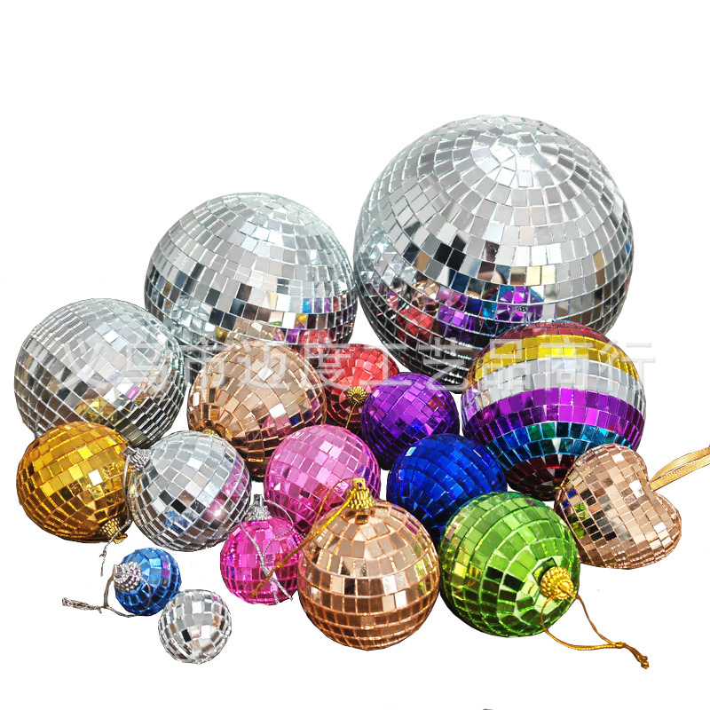 Stained Glass Mirror Ball DISCO Ball Disco Ball KTV Stage Party Decoration Cake Ornaments Christmas Ball