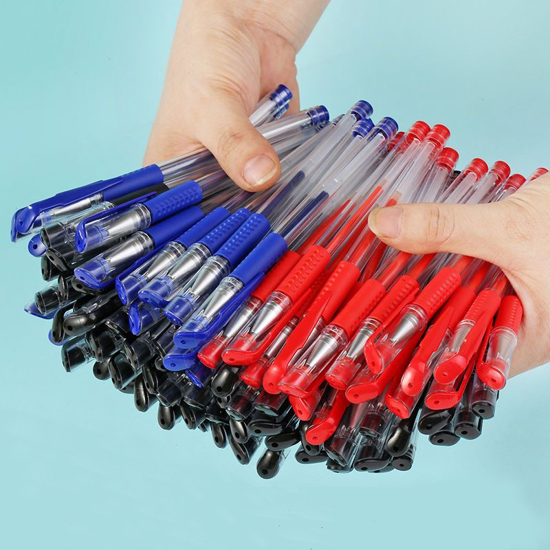 Gel Pens, Black Pens, Red Pens, Blue Pens, Full Needle Tip, European Standard Bullet Tip, Student Office and Study Stationery, High Aesthetic Value